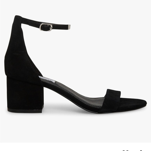 Steve Madden Black Velvet Chunky Heels - Picture 3 of 3